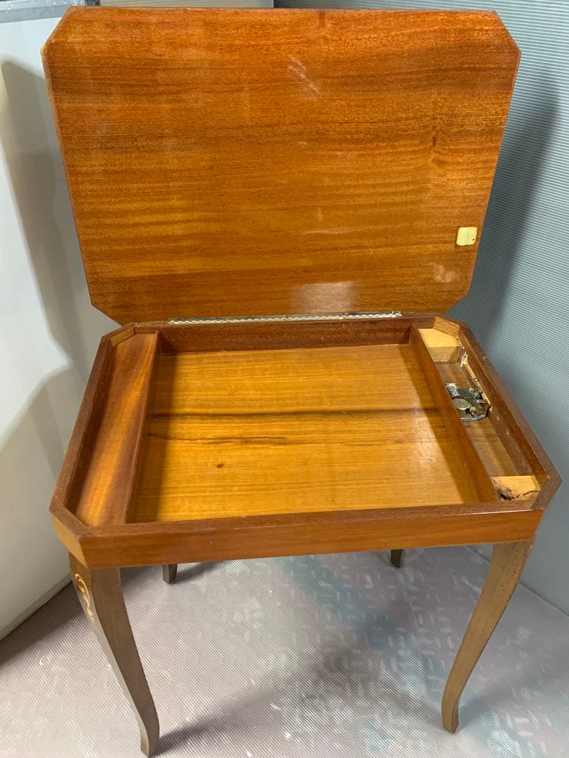 イタリア オルゴール 猫脚 テーブル コレクションケース コンソール 花台