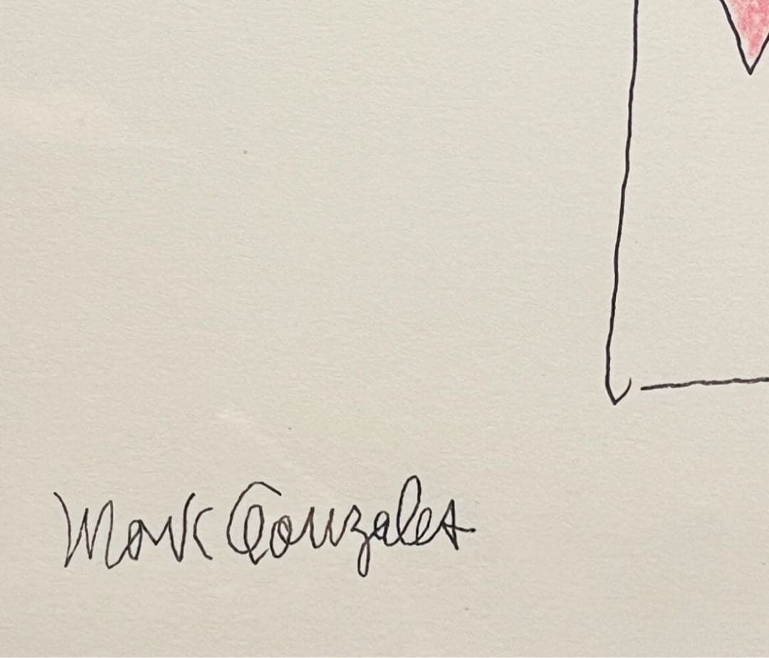 mark gonzales マークゴンザレス 原画 アート額入 直筆サイン入