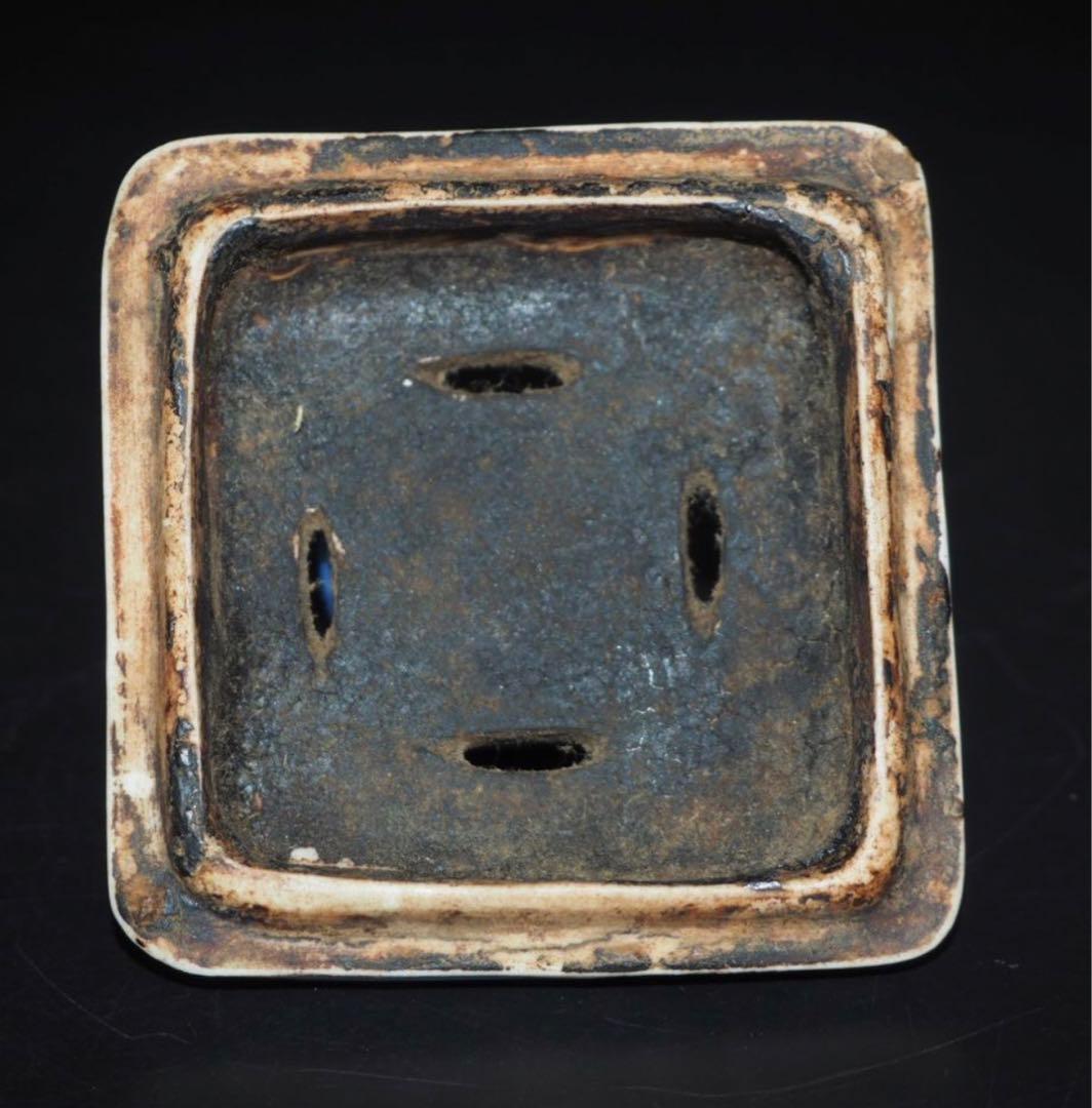 送料無料　『大明成化年製』銘　五童戯亀文香炉