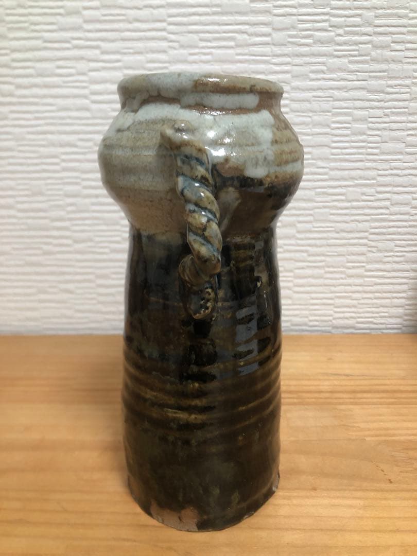 唐津焼　朝鮮唐津　耳つき花瓶