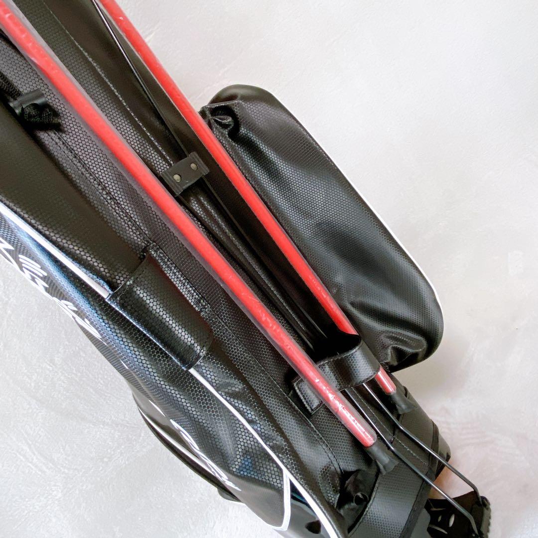 未使用　キースヘリング　スタンド付キャディバッグ　9型　ブラック　レッド　黒　赤