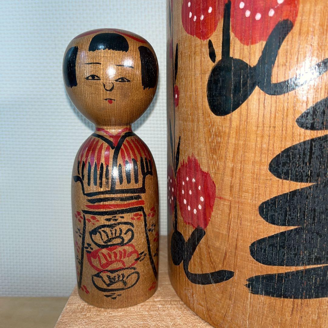 ⭕️2尺大型こけし　伝統こけし　木地山こけし　小安　師匠伊藤常治　佐々木春男