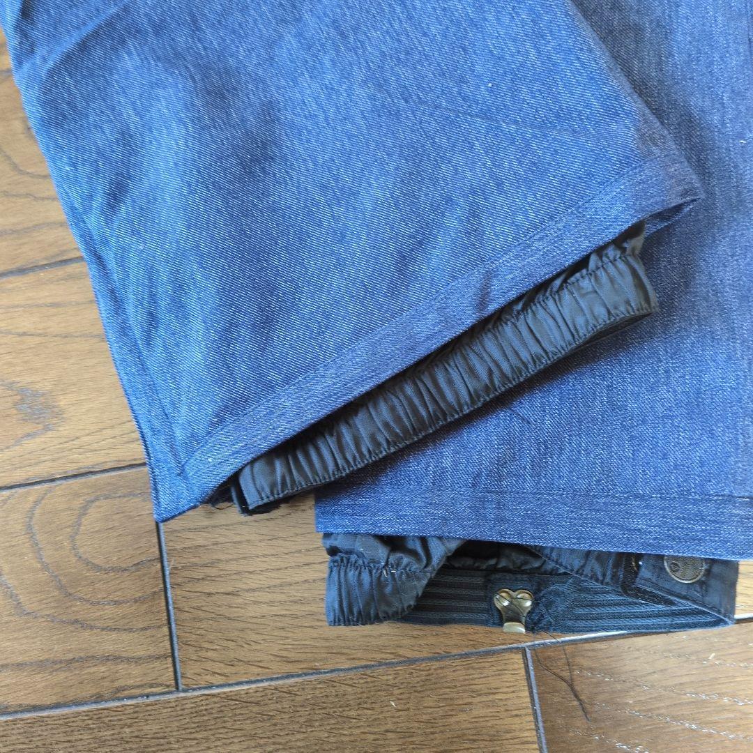 【美品】ROXY　スノボウェア　上下セット　ボーダー　マルチカラー　デニム風　Ｓ