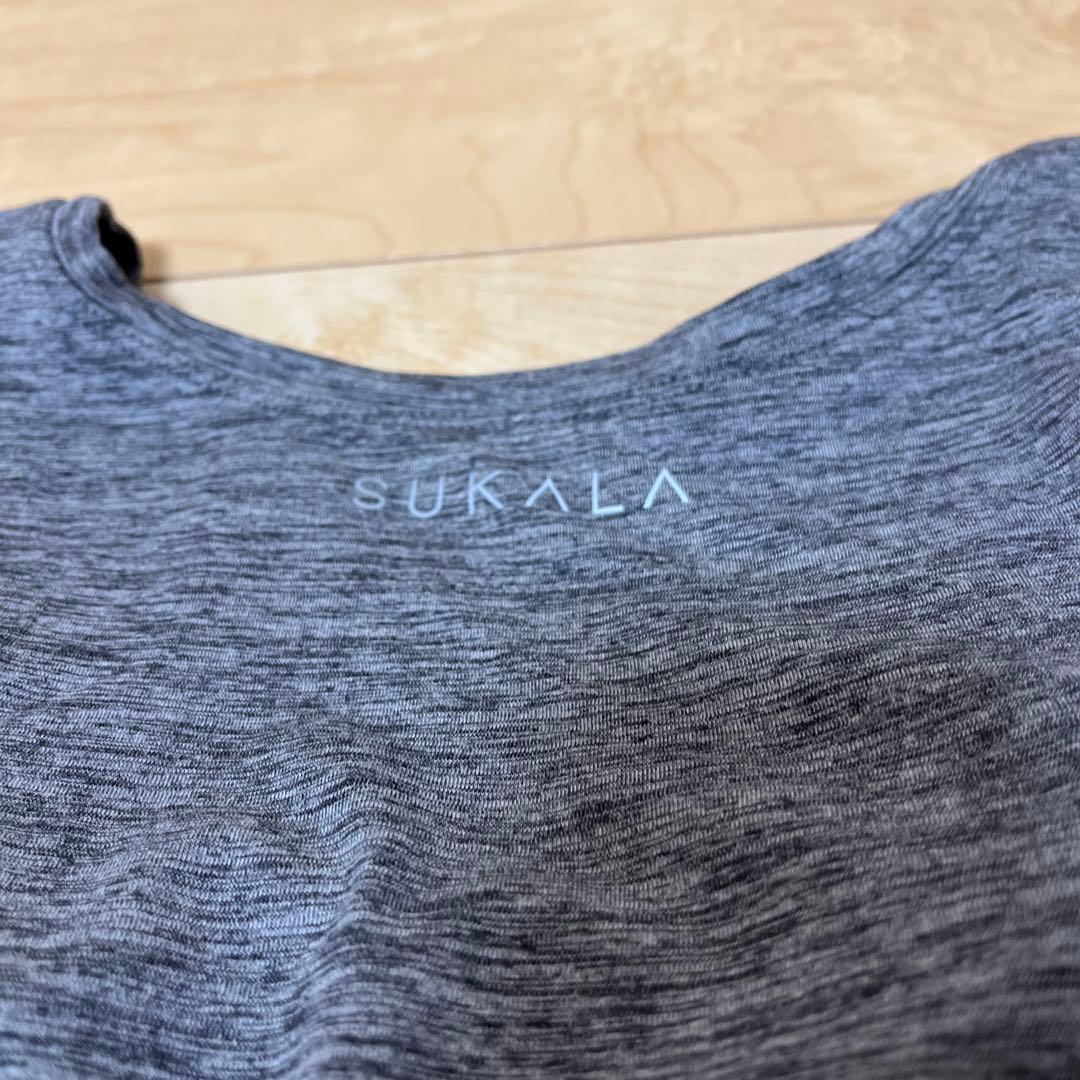 n*u様 【SUKALA】ブラトップ付きヘザーショートタンク　グレー　Mサイズ