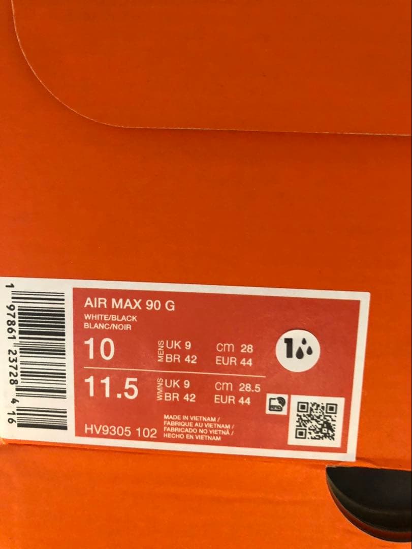 新品 28cm ナイキ エアマックス 90 G ゴルフシューズ 白 黒タグ