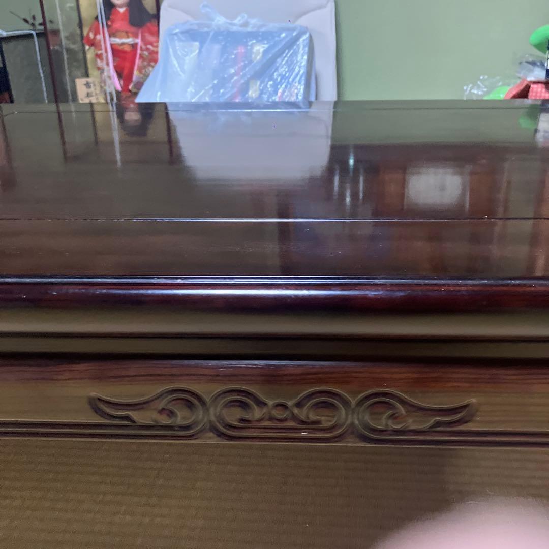 ダークブラウン座卓 電源コード付き