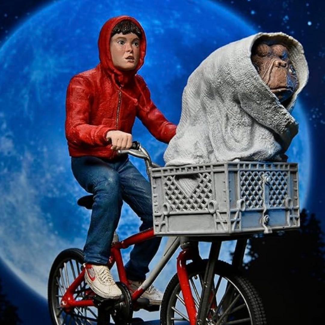 【40周年記念モデル】NECA E.T. エリオット＆E.T.自転車 フィギュア