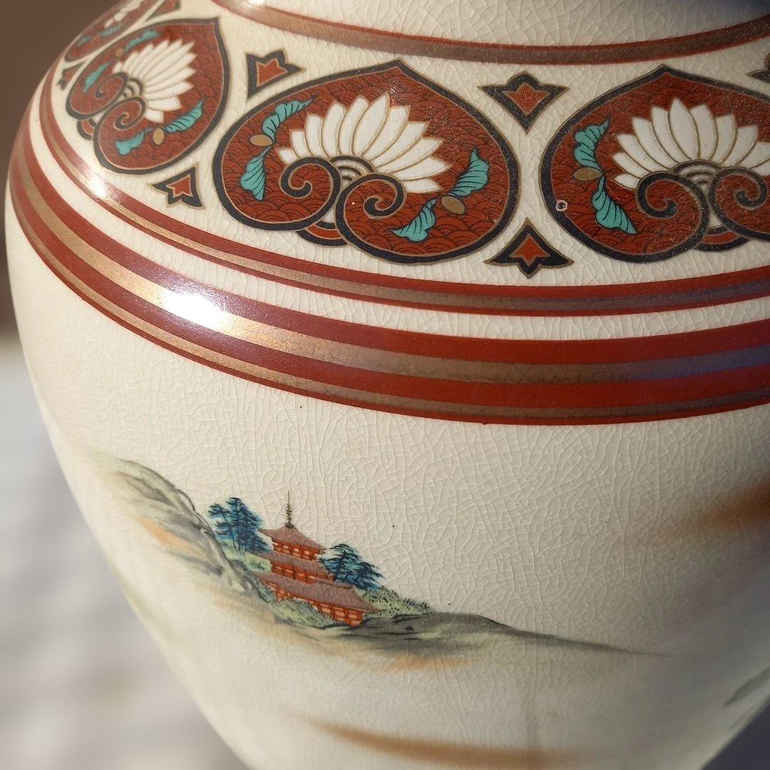 豪華 壷 九谷焼 七福人 　　61cm