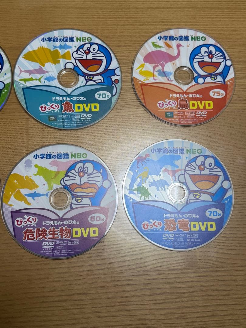 小学館の図鑑NEO　DVD　9枚セット　ドラえもん　 昆虫　鳥　花　危険生物