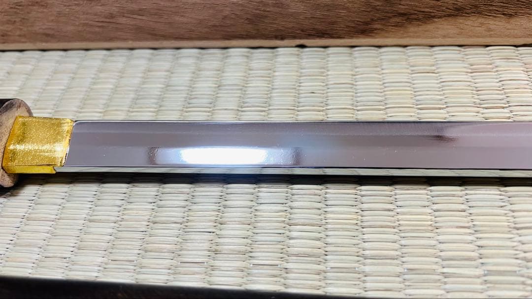 模造刀 座頭市 仕込杖 尾形刀剣 楕円古式鞘 箱付き 251110-3