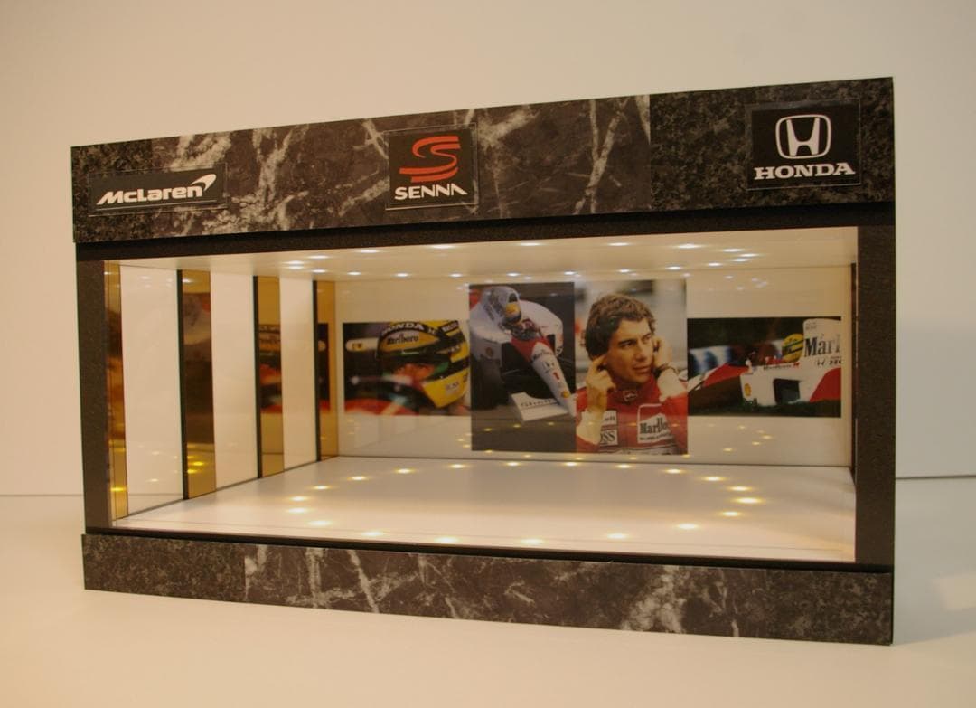 モネ・オーダー依頼品・円形照明・ディスプレーBOX・スタイリッシュジオラマ