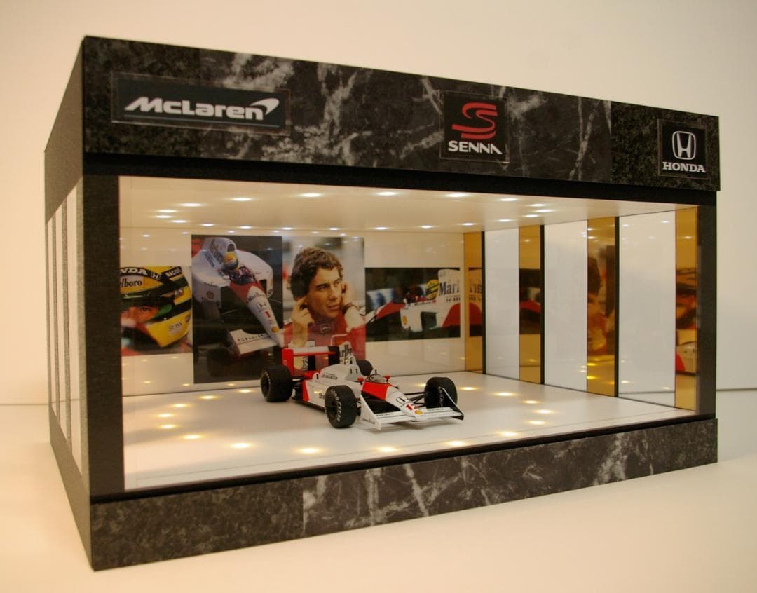 モネ・オーダー依頼品・円形照明・ディスプレーBOX・スタイリッシュジオラマ