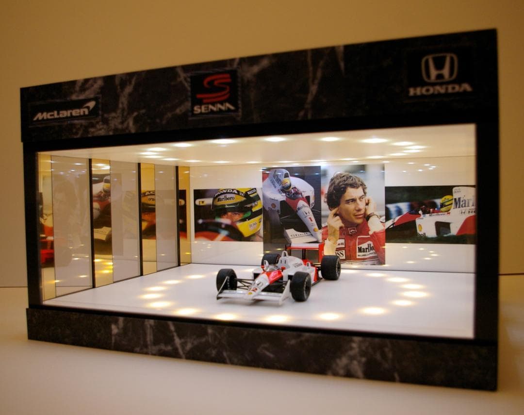 モネ・オーダー依頼品・円形照明・ディスプレーBOX・スタイリッシュジオラマ