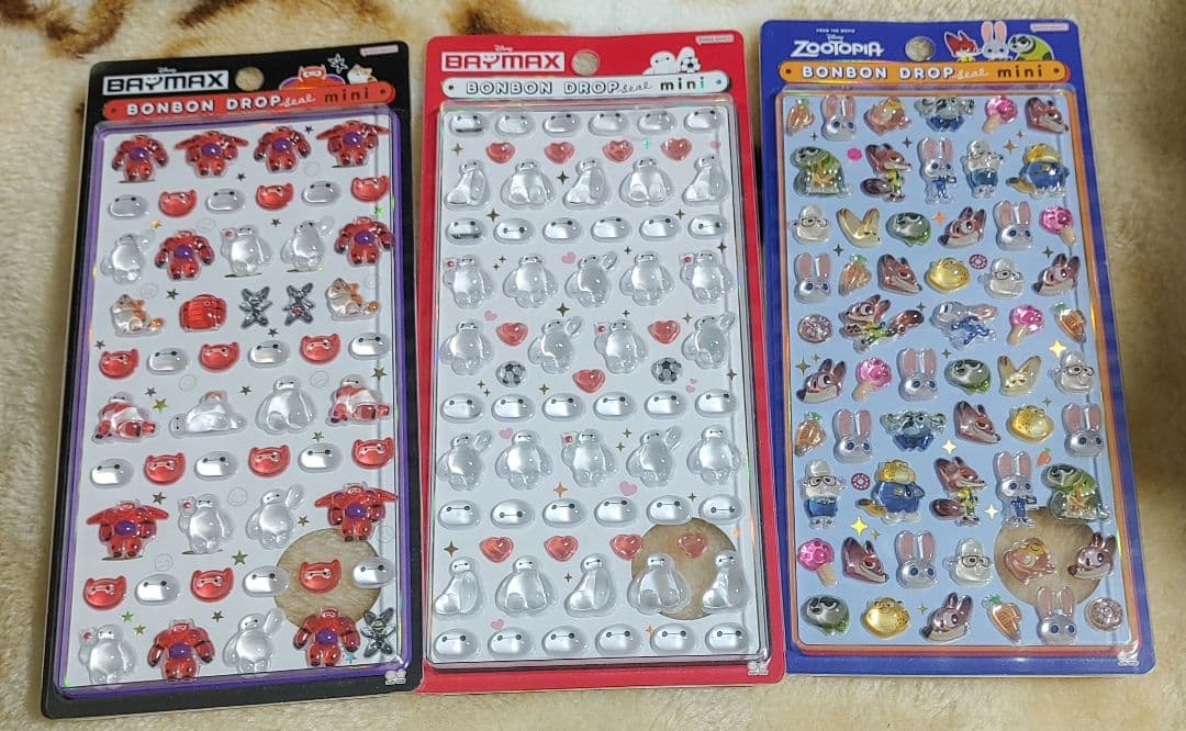 正規品 ディズニー ボンボンドロップシール mini 6枚セット 新品