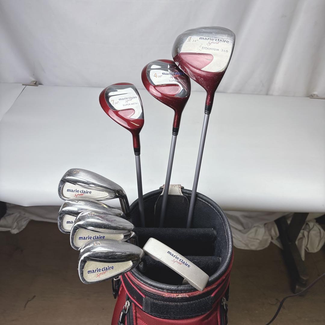 【激安‼️】marie claire レディースゴルフクラブセット バッグ付き