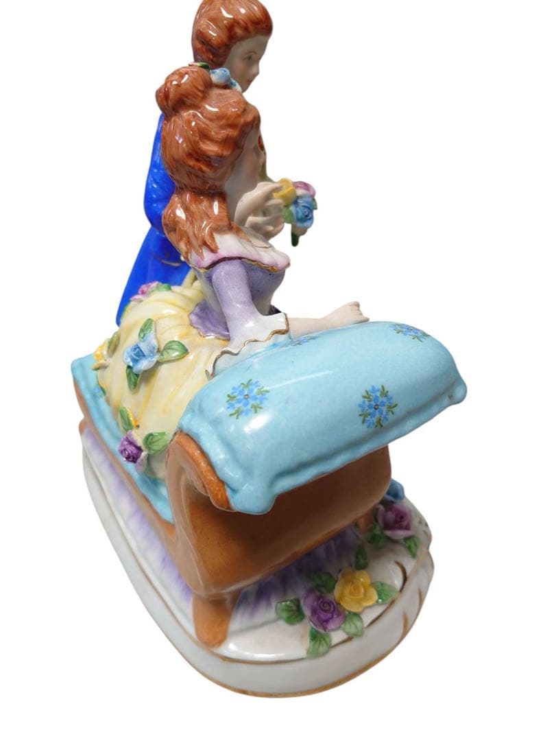 マイセン フィギュリン　お花　アンティーク　置物　陶器