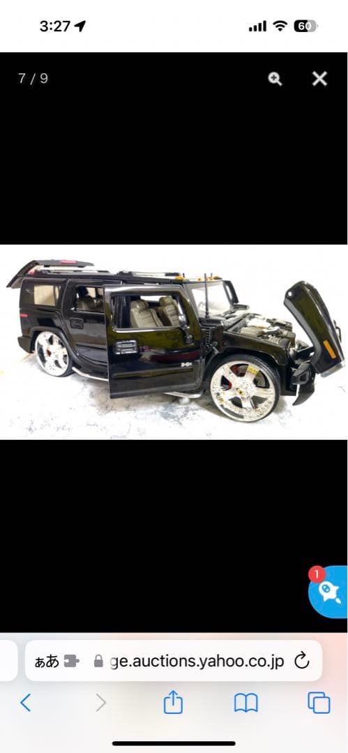 JADATOYS ハマーH2カスタム黒ジャダHUMMER H2 USAミニカー