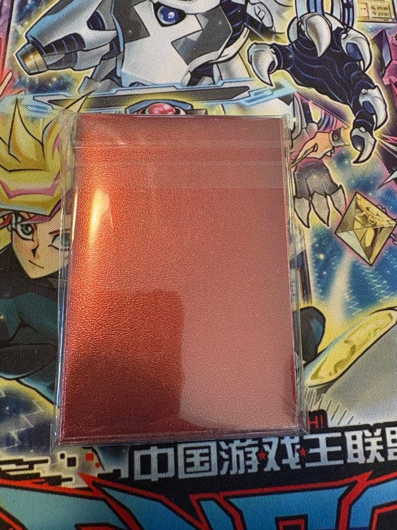 遊戯王　未開封　初期ロゴ　メタリックスリーブ　レッド　50枚　デラックスセット