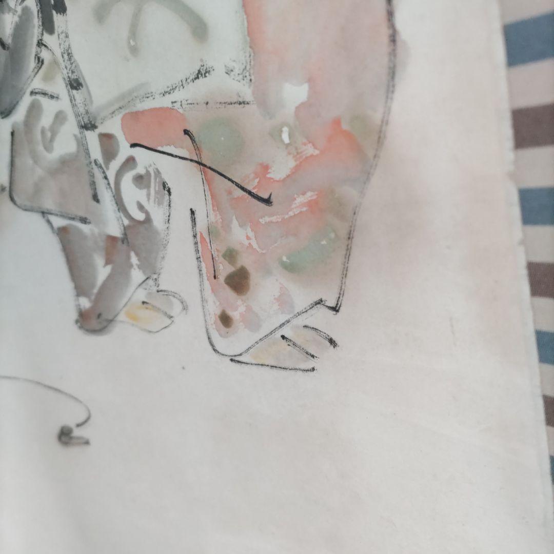 伊勢門水　釣針掛軸　H73