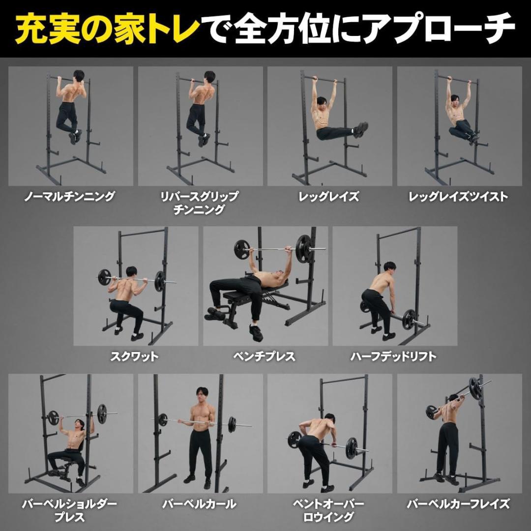 新品未使用コンボラック、懸垂、ベンチプレス、スクワット公称耐荷重300kg