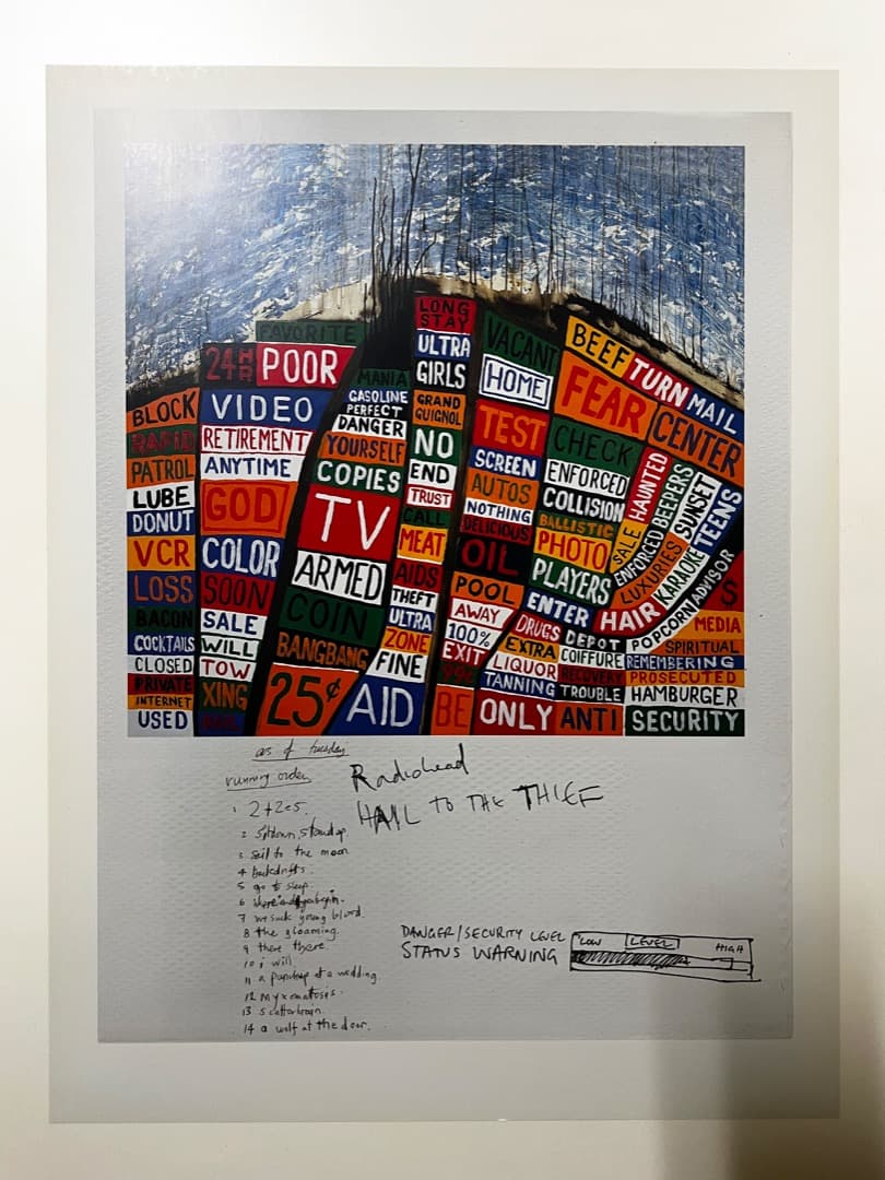 【超貴重！】レディオヘッド　Hail to the Thiefリトグラフセット