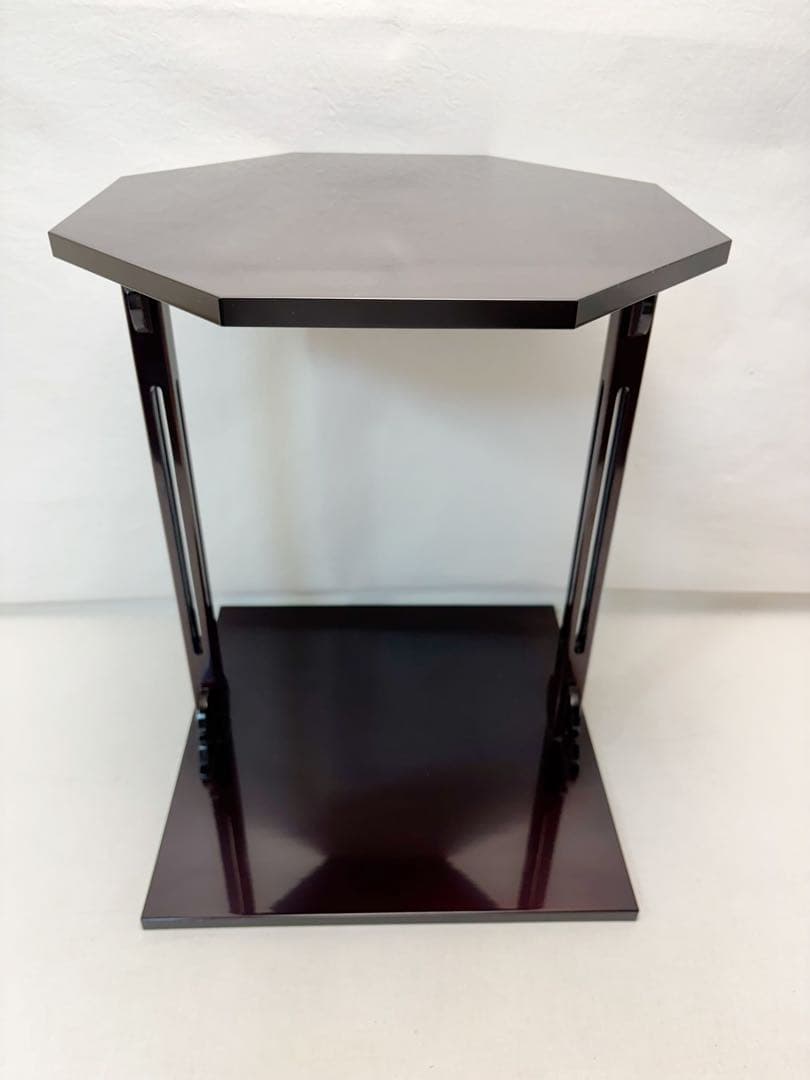 ほぼ未使用 茶道具 雅也作 溜塗寿棚 淡々斎好写 水指棚 共箱