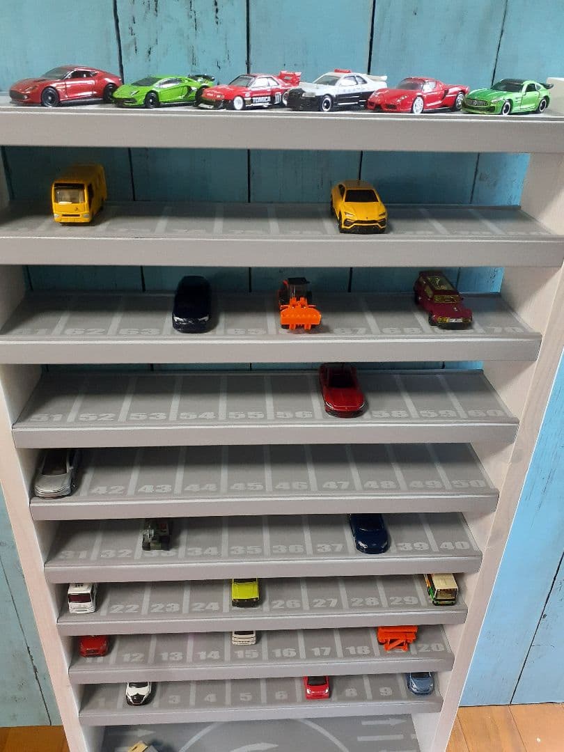 Nok11段100台トミカ収納棚ロータリー交差点付ミニカーホットウィール