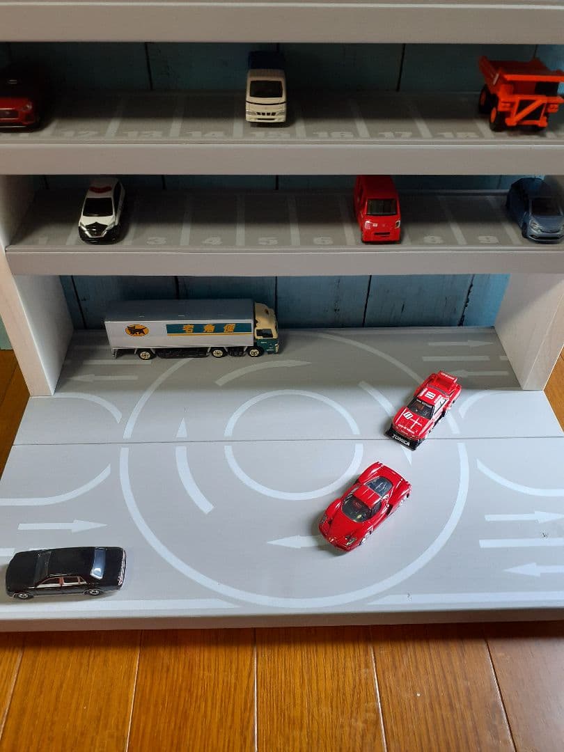 Nok11段100台トミカ収納棚ロータリー交差点付ミニカーホットウィール