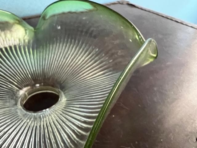 品番　a-0351 四角い電笠　Green　レトロ　ガラス　照明　古民家　カフェ