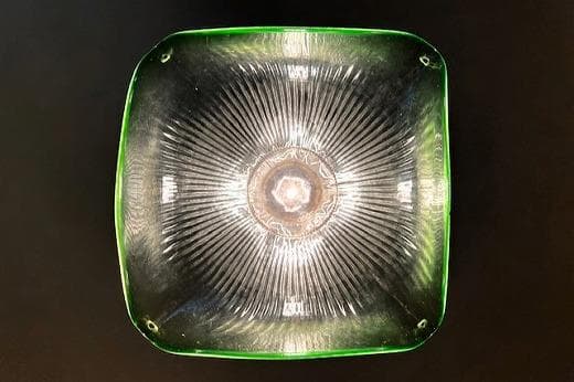 品番　a-0351 四角い電笠　Green　レトロ　ガラス　照明　古民家　カフェ