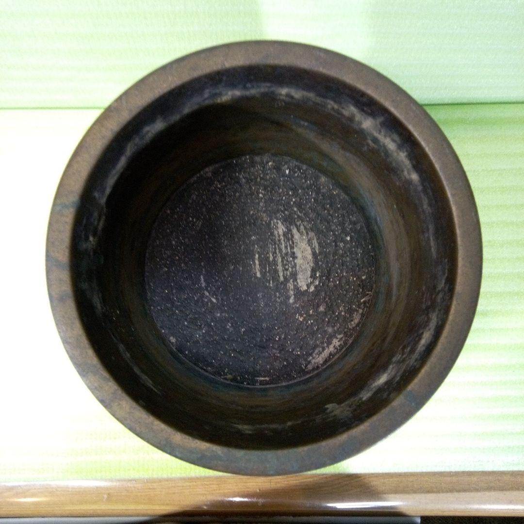 火鉢　手火鉢　木の土台有り　レトロ　古民具　古道具　美術火鉢　インテリア