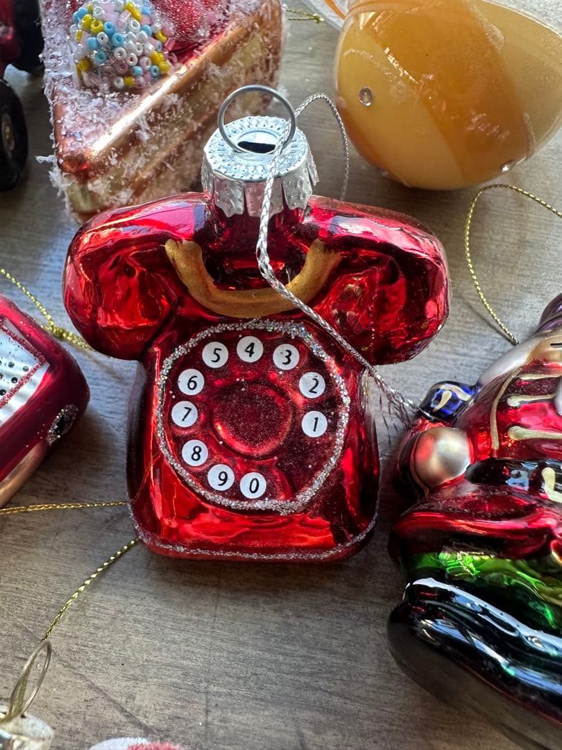 フライングタイガー　ガラス製オーナメントセット クリスマス　12個セット