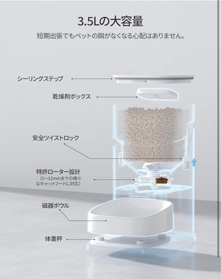 petguy 自動給餌器 ホワイト