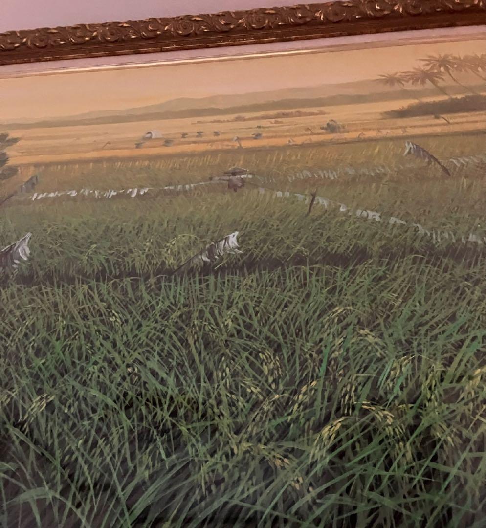 バリ絵画　バリアート　田園風景　105✖️85