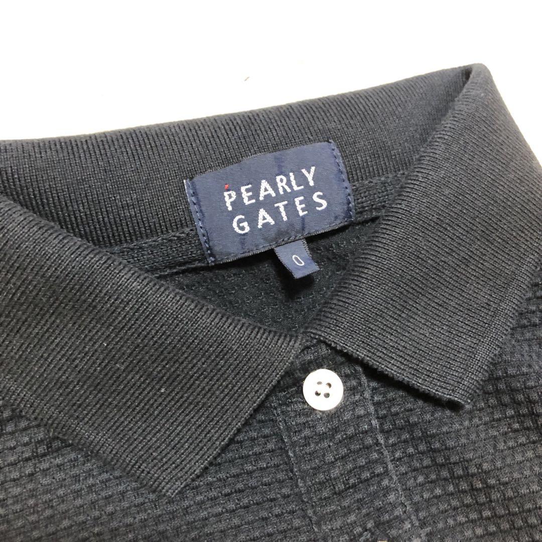 【希少美品】パーリーゲイツ　ポロワンピース　ワッフル地　裾ボーダー　ロゴ入り