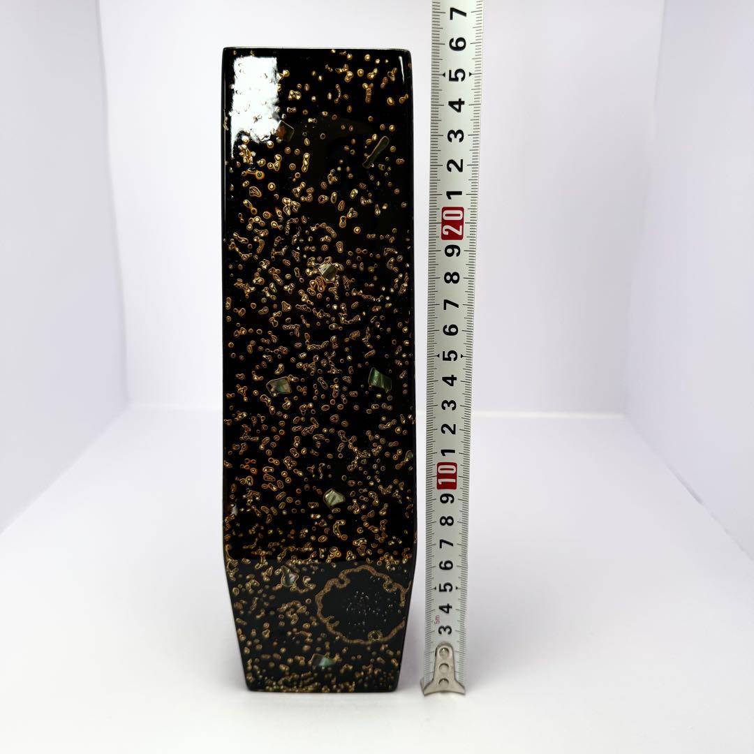 未使用 若狭塗 花瓶 花器 水差 高級漆器 漆 伝統工芸 陶芸 共箱