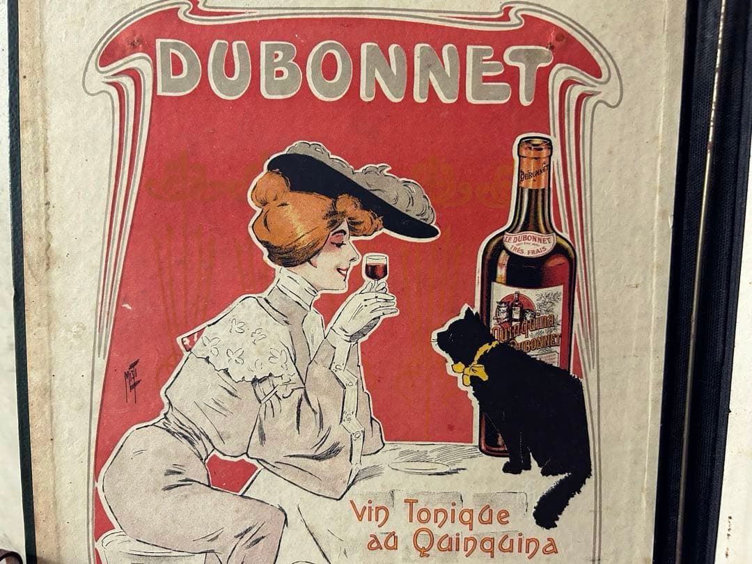 希少☆ フランス　アンティーク　DUBONNET ワイン　メニューブック