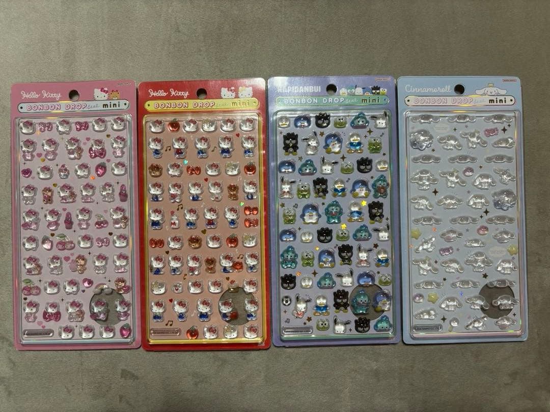 サンリオ　ボンボンドロップシールミニ 　 フルセット8種類
