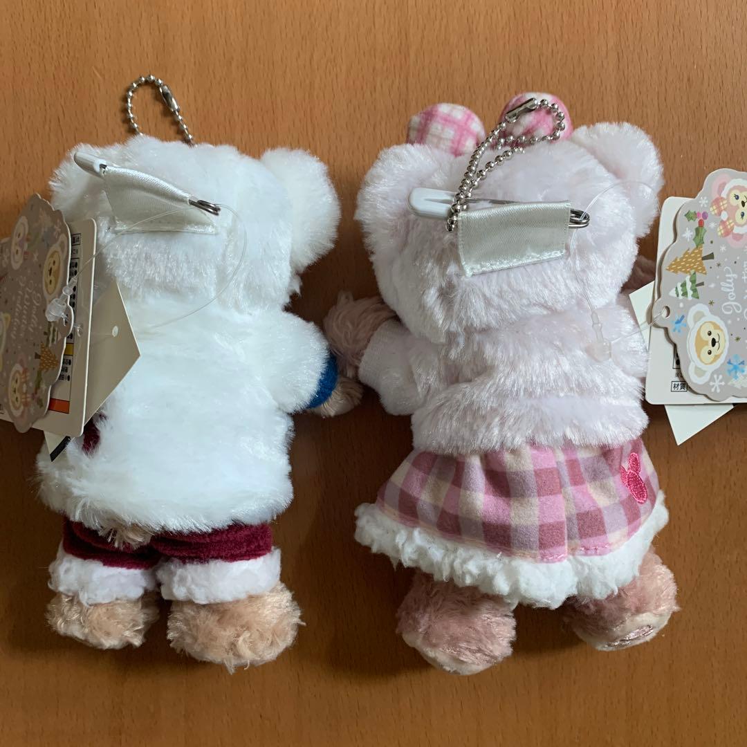 ウィンターホリデー　ぬいぐるみバッジ　ダッフィー シェリーメイ　タグ付き　値札付