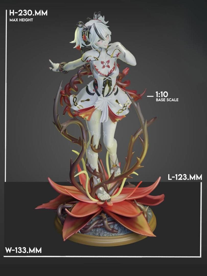 23cm 未塗装未組立　ガレージキット　鳴潮　Wuthering Waves　椿