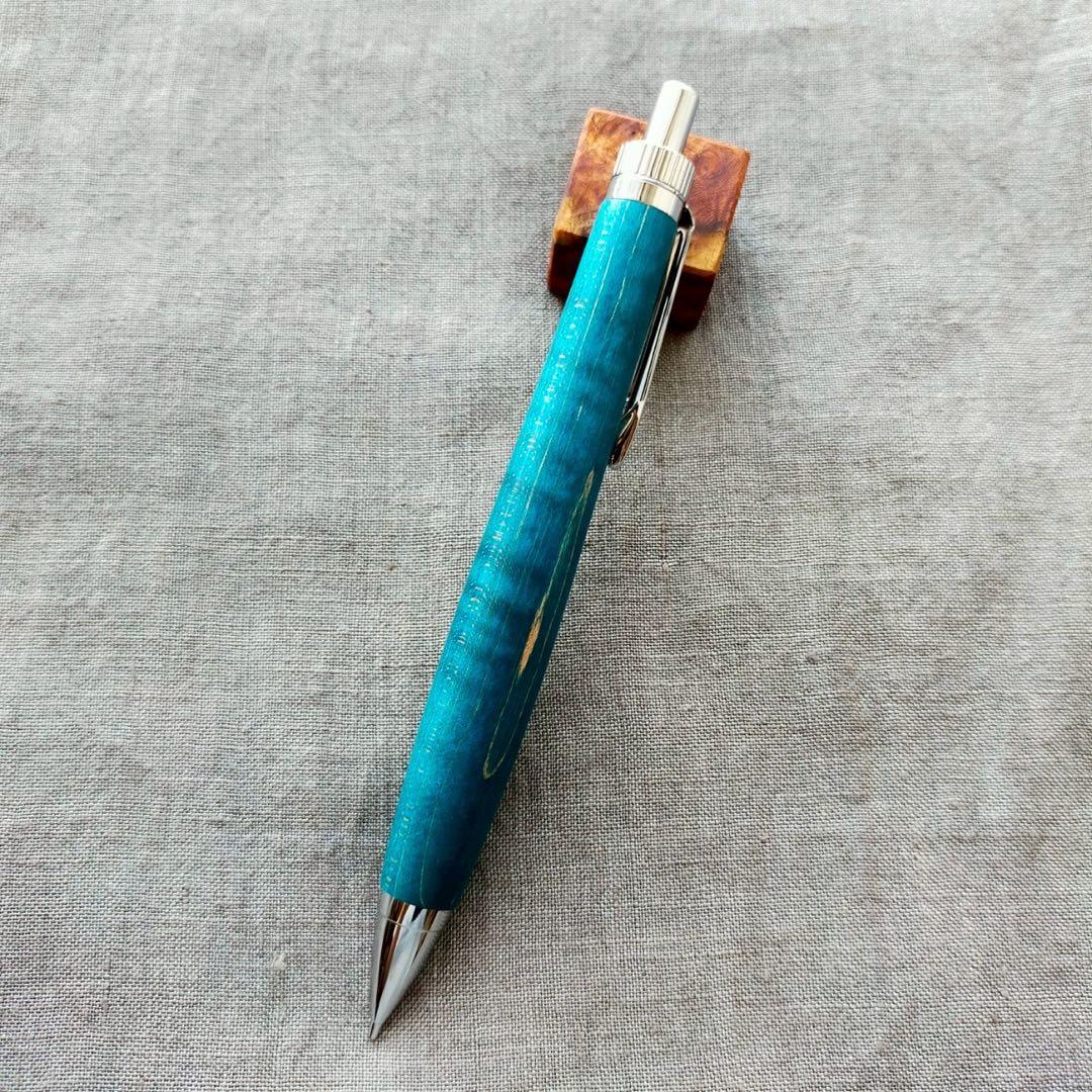 【ラリマー】　スタビライズドウッド　ハンドメイド　木軸シャープペン　0.5mm