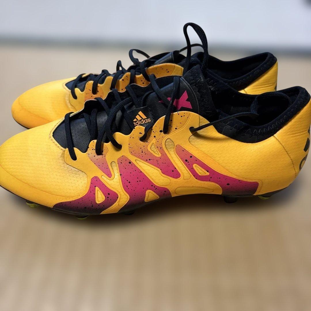 adidas サッカーシューズ イエロー/ブラック/ピンク　取り替え式