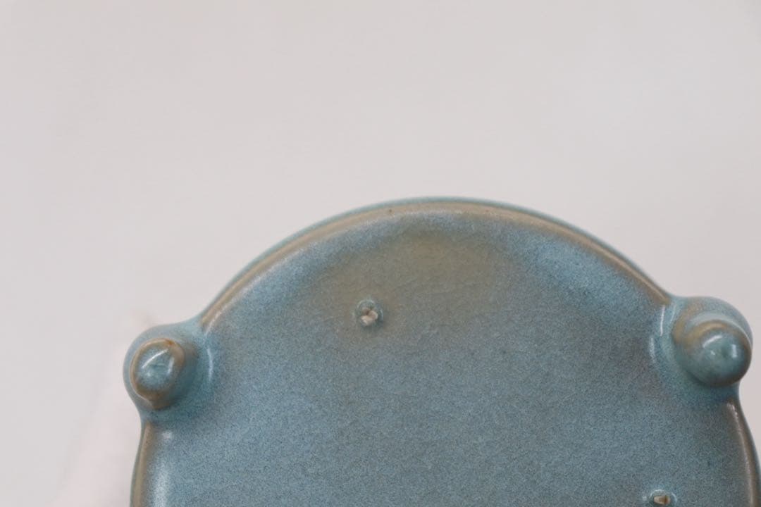 中国　鈞釉三足香炉　送料込み250622