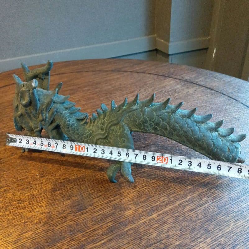 吐水龍　青銅製　彫刻　アンティーク　骨董　龍　龍神　水神　神社