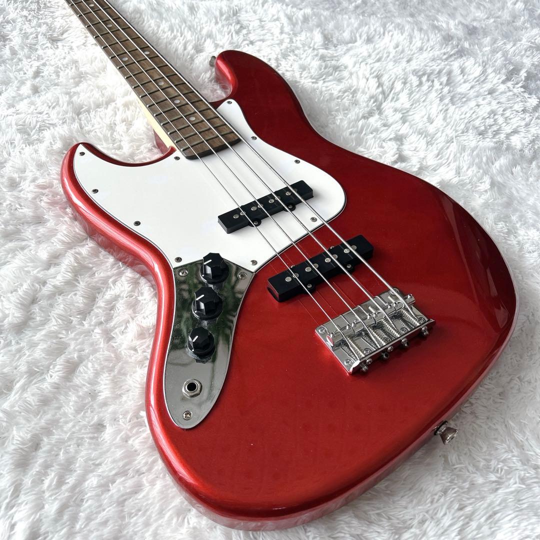 レフティ✨Legend エレキ ベース レッド 4弦 ジャズ 左