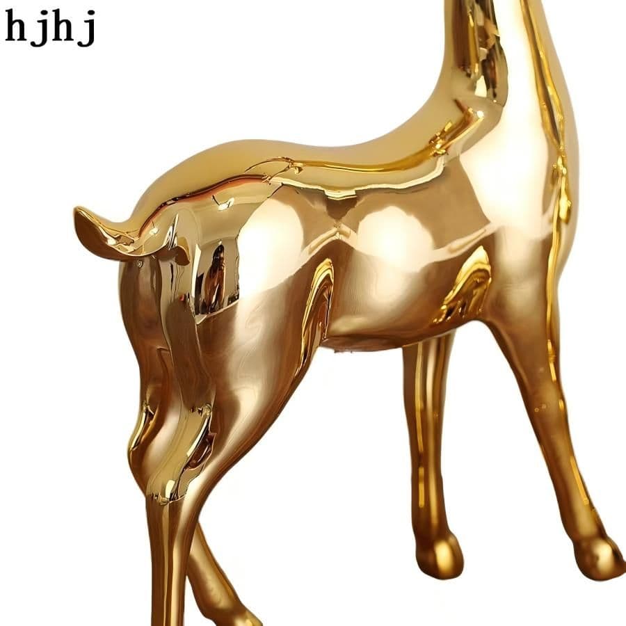 金彩の招財鹿：リビング・玄関・店舗に映える開運インテリア