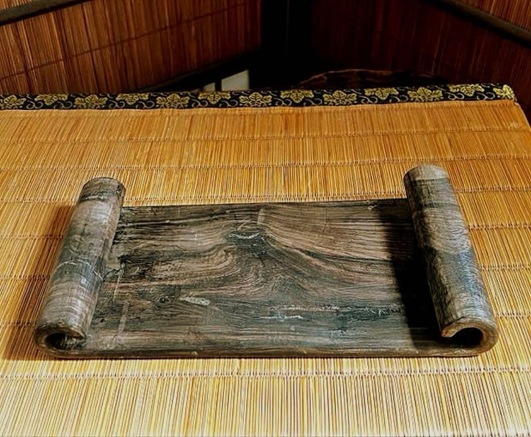 古唐木 美杢 螺鈿 象嵌 巻き花台 香台 盆栽台