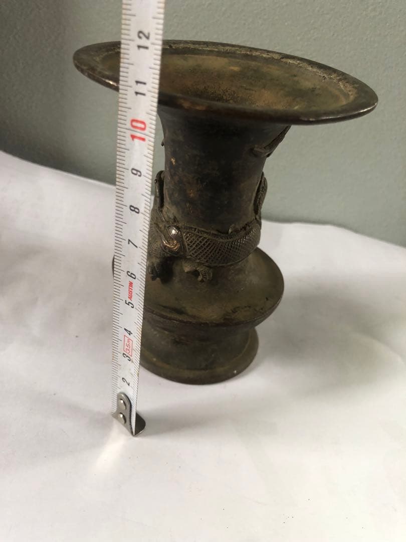 古董，籠尊，古铜製，時代物。