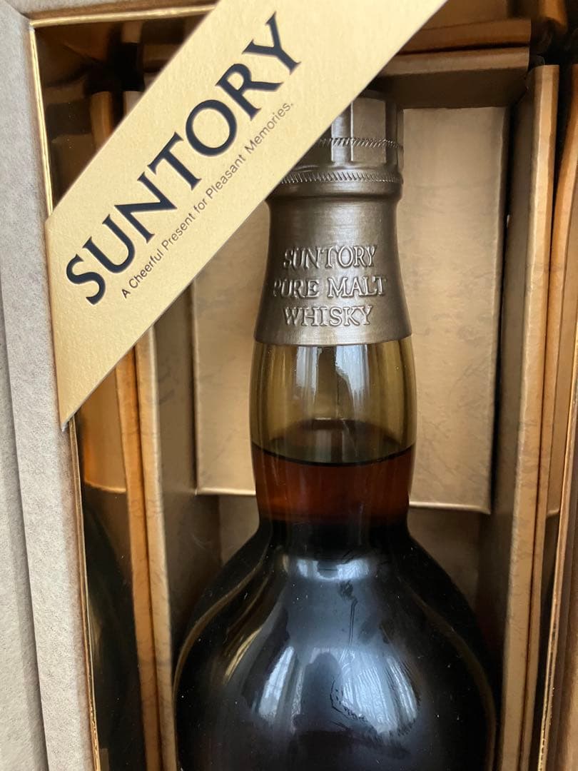 サントリーウイスキー　ピュアモルト　1991年 古樽仕上　竹炭濾過　箱付未開封