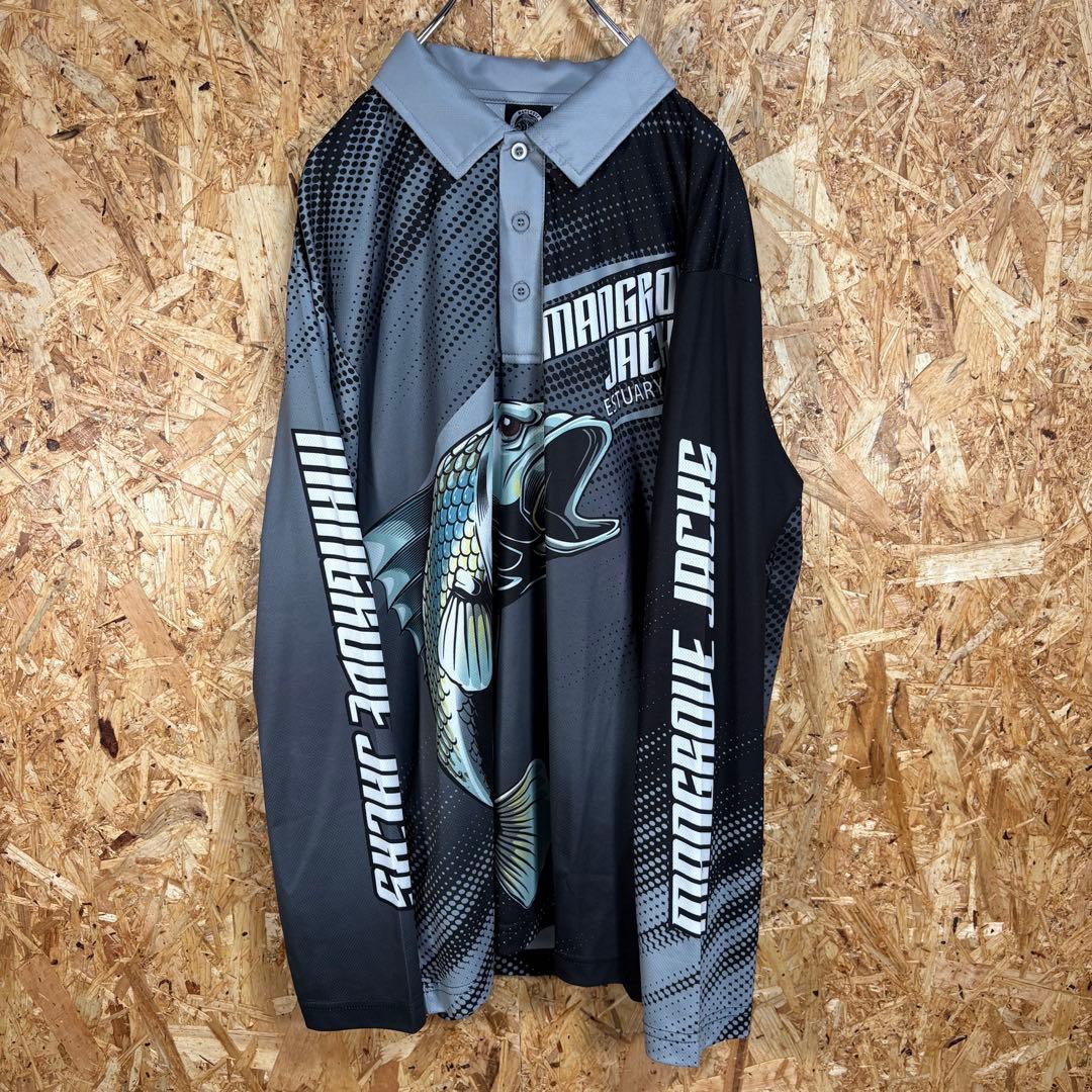 マングローブ ジャックス フィッシングシャツ 釣り魚 Lサイズ速乾性